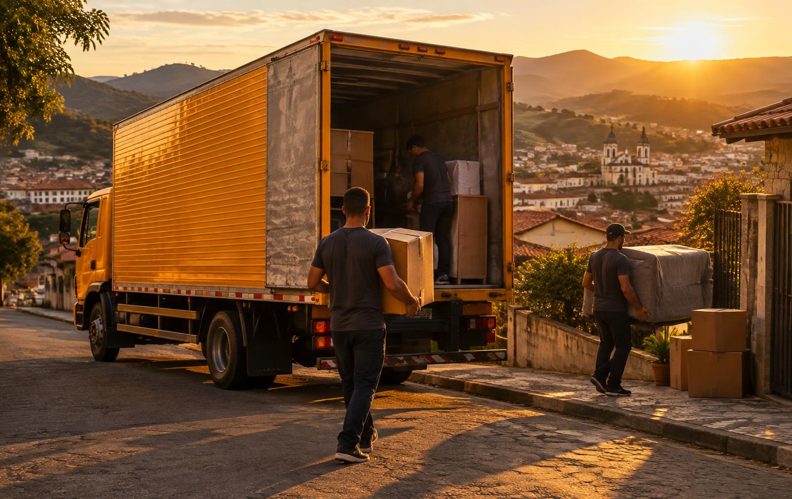 Caminhão de mudança da Carreto Betim